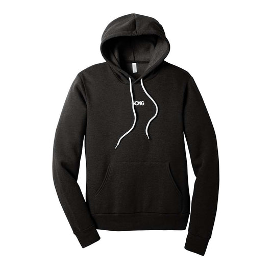 Black "Gong" Fleece Pullover Hoodie
